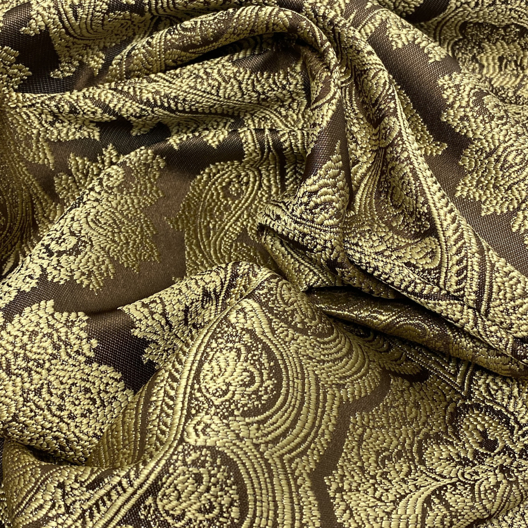 Тканина жакард Mebellini Валенсія 145 см Шоколад (MTEP2000-001) - фото 1