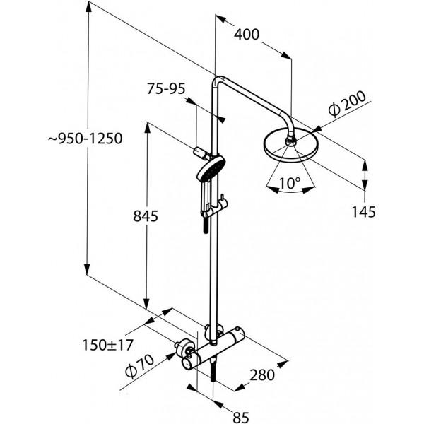 Душова система Kludi Dual Shower A-QA (660950500) - фото 2