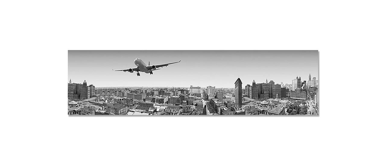 Наклейка виниловая 3D Zatarga Самолет над городом 650х2500 мм (1274514258) Наклейка виниловая 3D Zatarga Самолет над городом 650х2500 мм (1274514258)