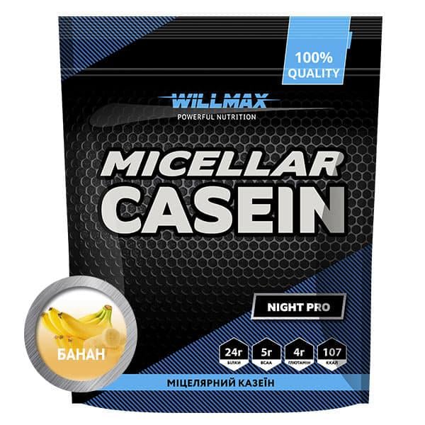Протеїн казеїновий Willmax Micellar Casein 900 гр банан (5111)