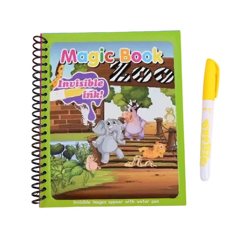 Раскраска многоразовая водная с маркером Fun Game 826P Magic book Зоопарк (1529125883)