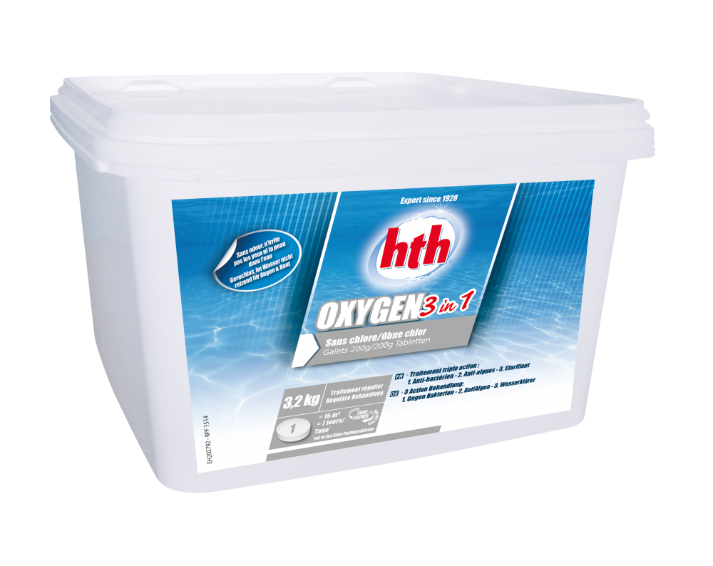 Таблетки кислорода многофункциональные HTH D800260H1 OXYGEN 3в1 200 г 3,2 кг (4226)