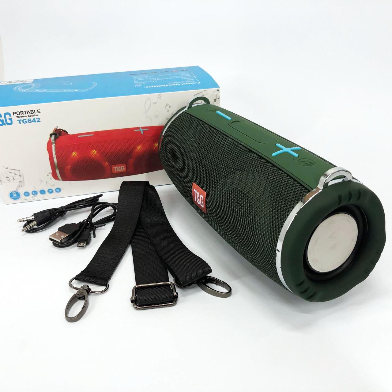 Колонка портативная с RGB подсветкой и ремешком TG642 Зеленый - фото 7 Колонка портативная с RGB подсветкой и ремешком TG642 Зеленый - фото 7