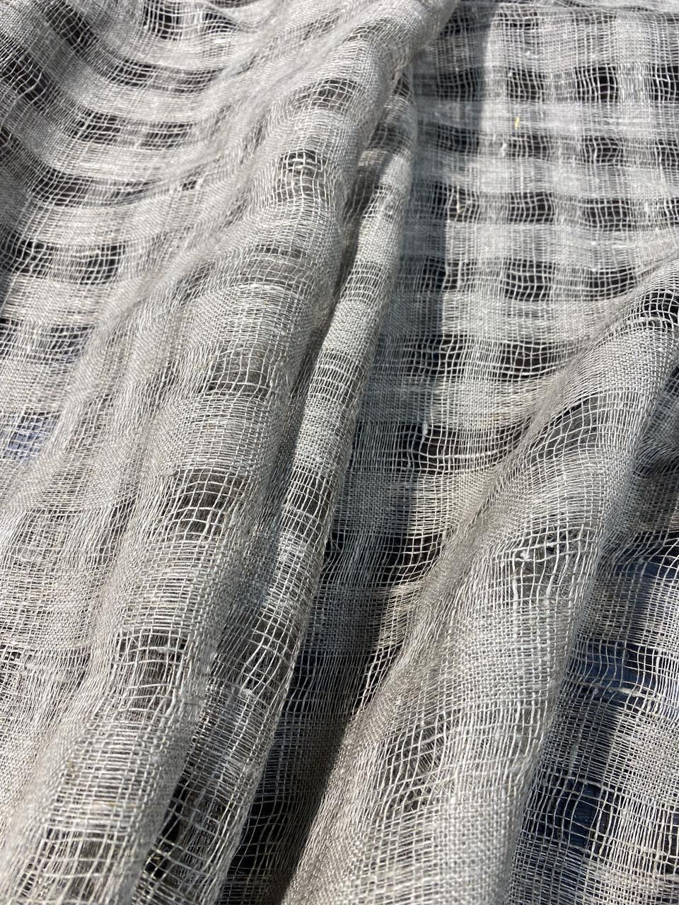 Ткань LINEN PLUS 100% лен натуральная 150 см 3/330 Серый - фото 4