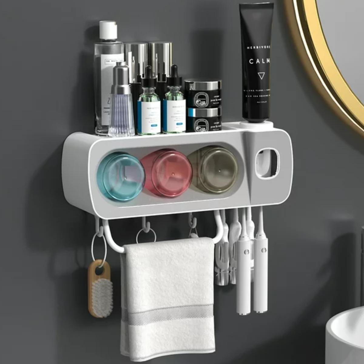 Диспенсер для зубной пасты с держателем зубных щеток Toothbrush Holder