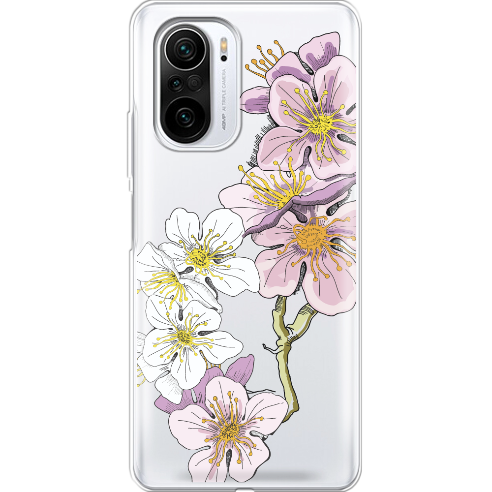 Чехол Boxface Xiaomi Mi 11i Cherry Blossom Прозрачный силикон (42102-cc4-42102)