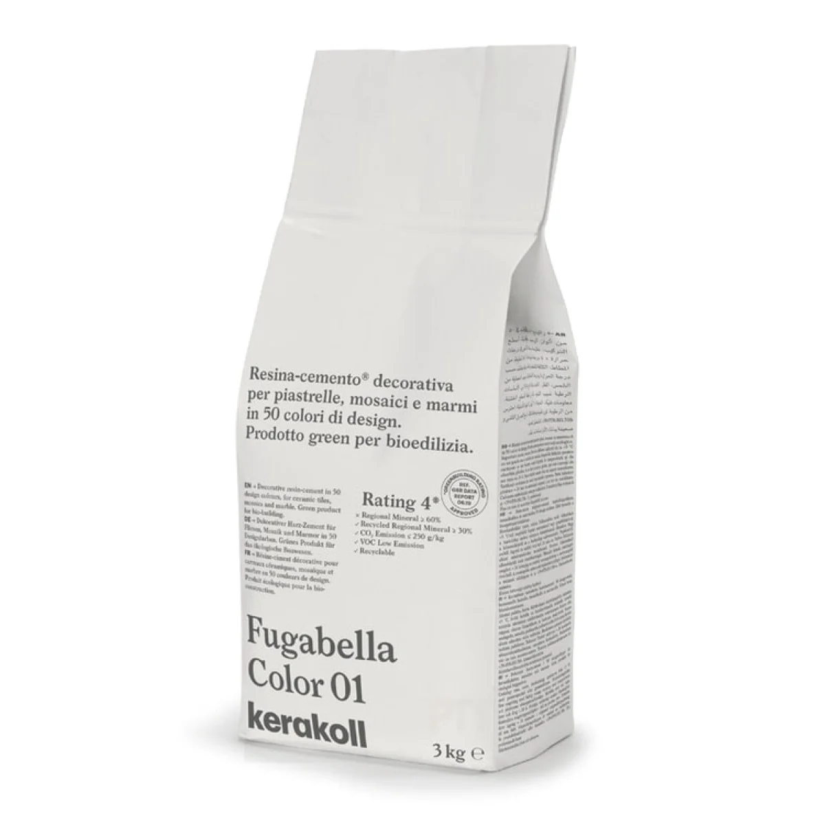 Фуга для швов Kerakoll Fugabella 3 кг Color 1 (KFG1)