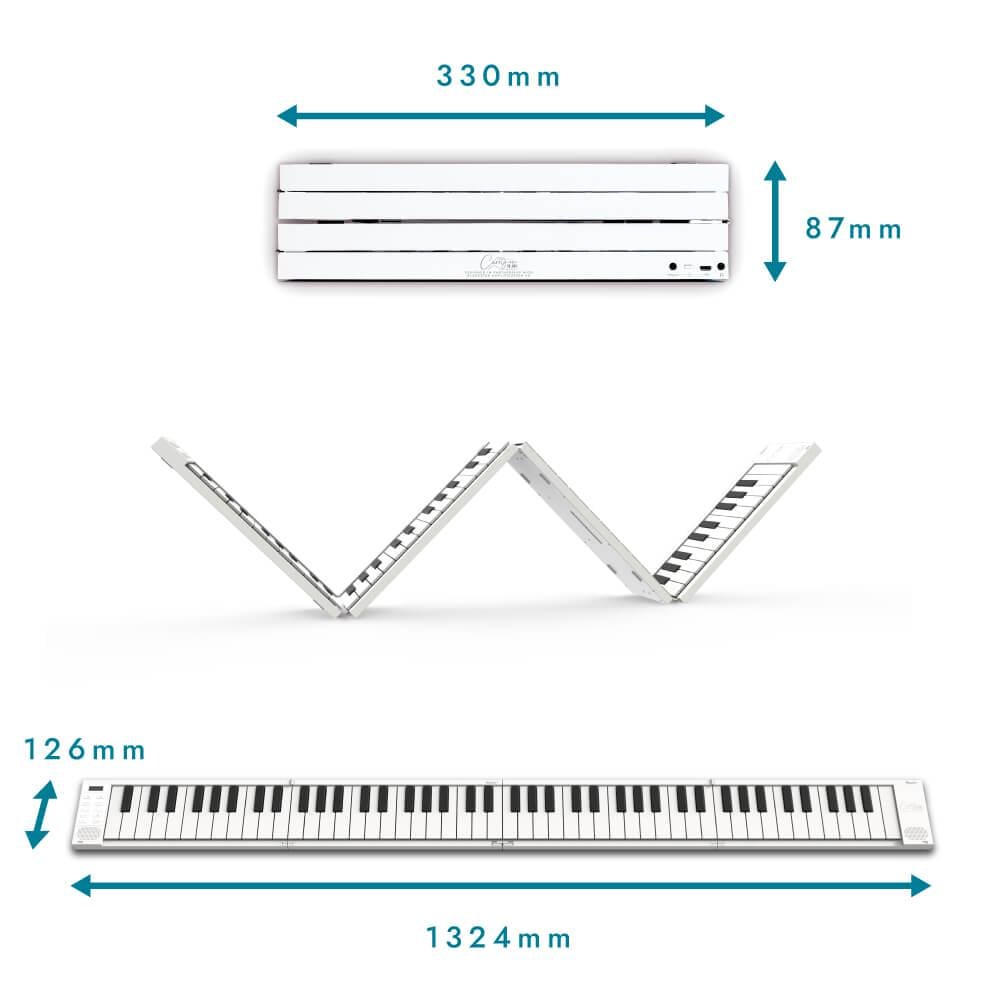 Синтезатор CarryOn Folding Piano раскладной Touch 88 клавиш White (128040) - фото 5