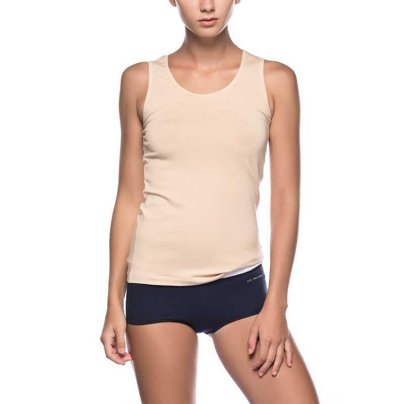 Женская майка US Polo Assn 66000 M Бежевый Женская майка US Polo Assn 66000 M Бежевый