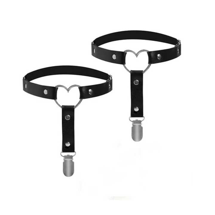 Підв'язки для панчіх на ноги із серцем 2 шт. (K001133)