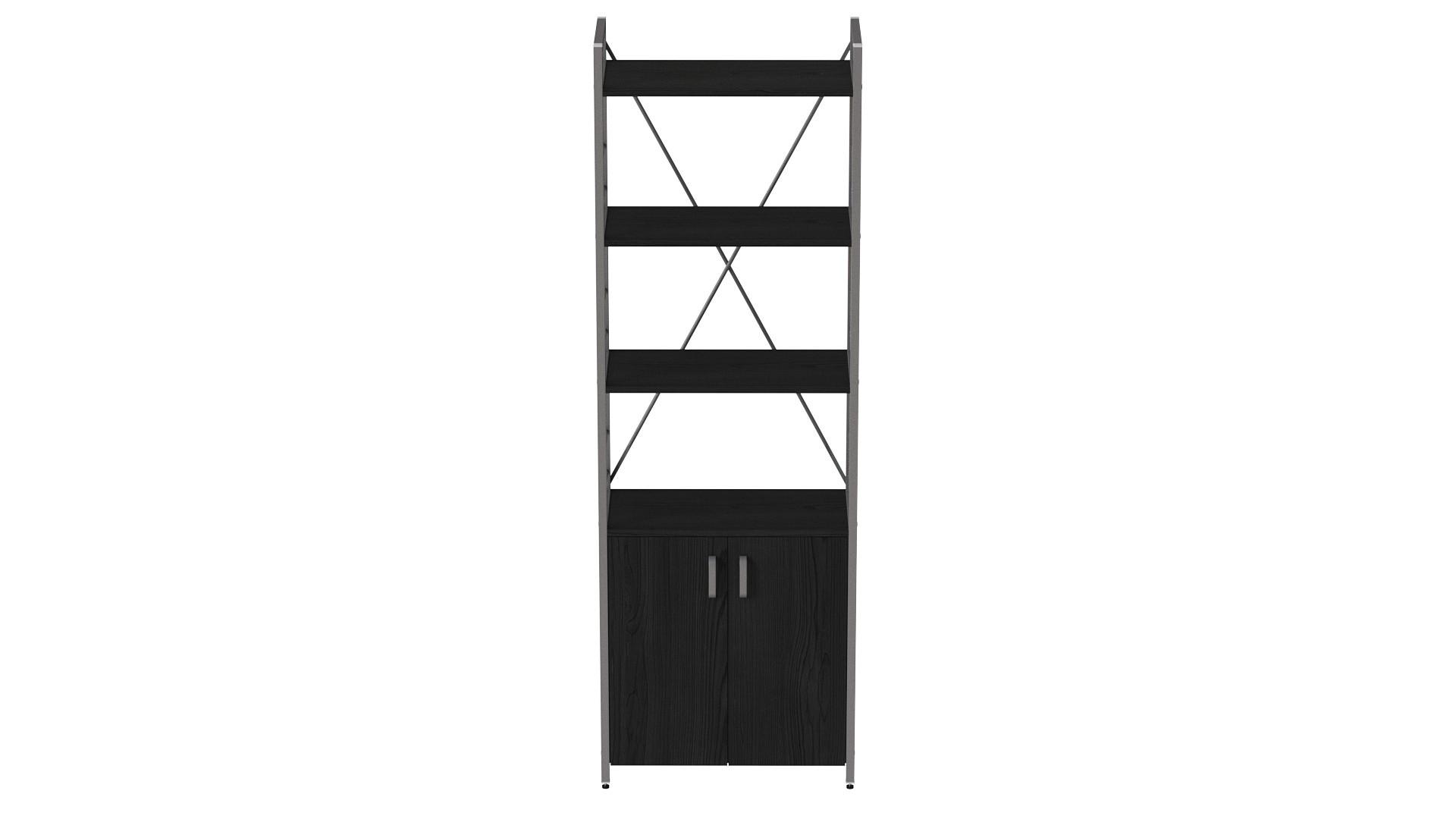Этажерка Ferrum-decor Коннект 4/60 с тумбой ДСП 179x60x28 см Серый/Сосная Кембра (FRD-102479)