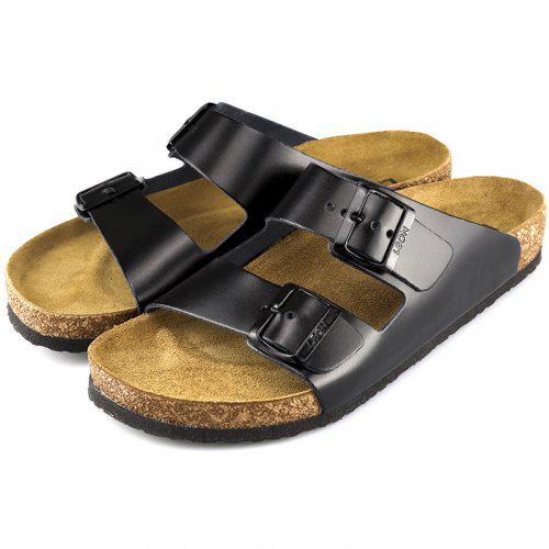 Мужские шлепанцы кожаные Leon 4703 р. 46 Черный