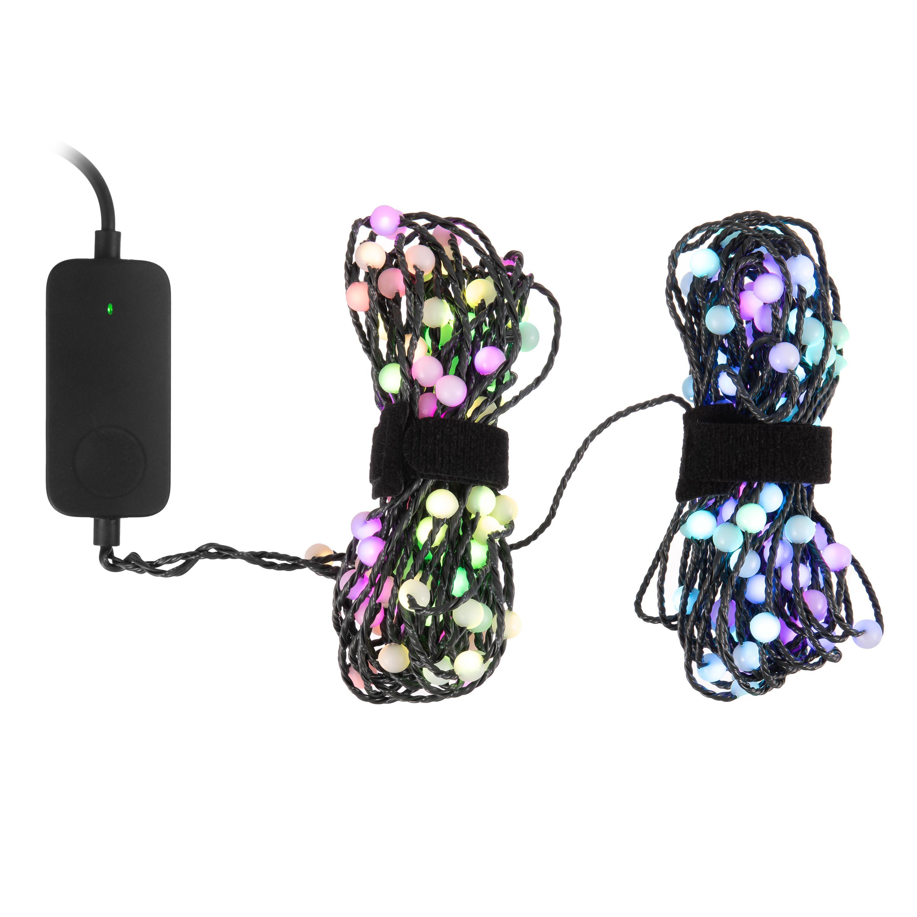 Гирлянда светодиодная Twinkly Candies Pearl 200 ламп RGB с зеленым кабелем 12 м (TWKP200RGB-G)