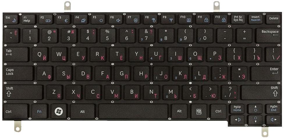 Клавіатура для ноутбука Samsung N210/N220 з підсвічуванням Light Black Клавіатура для ноутбука Samsung N210/N220 з підсвічуванням Light Black