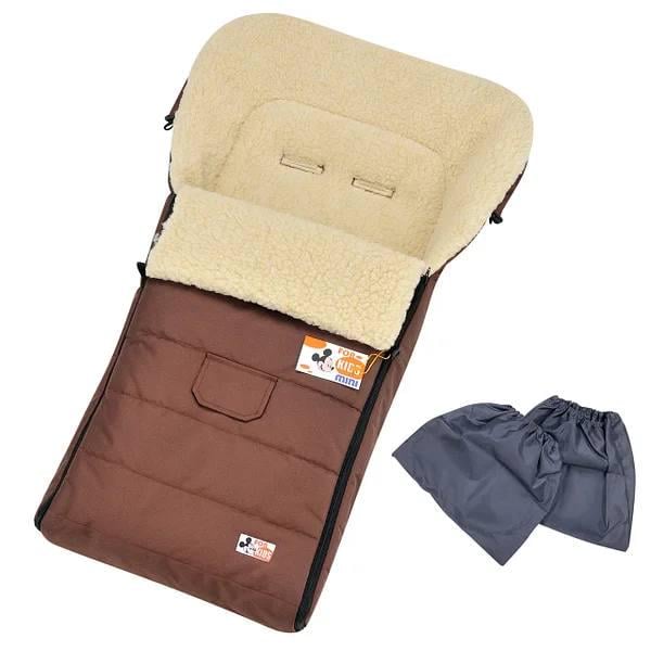 Конверт-чехол зимний в коляску For Kids Mini Коричневый (852)