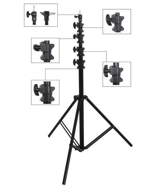 Штатив-тренога универсальный для софтбокса/кольцевой лампы/камеры 4,7 м (00012) - фото 5