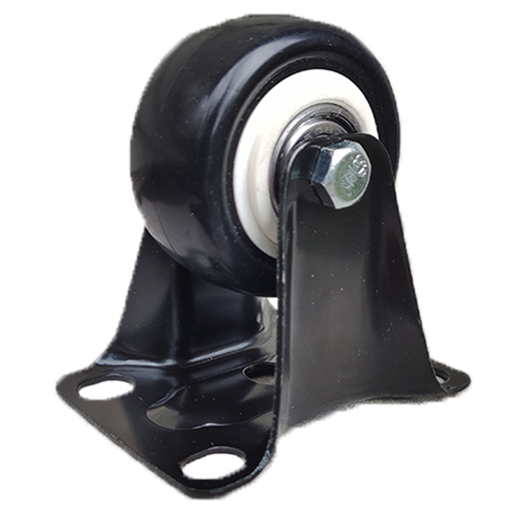 Колесо в неповоротном кронштейне на площадке d 50 мм Черный (3051-50)