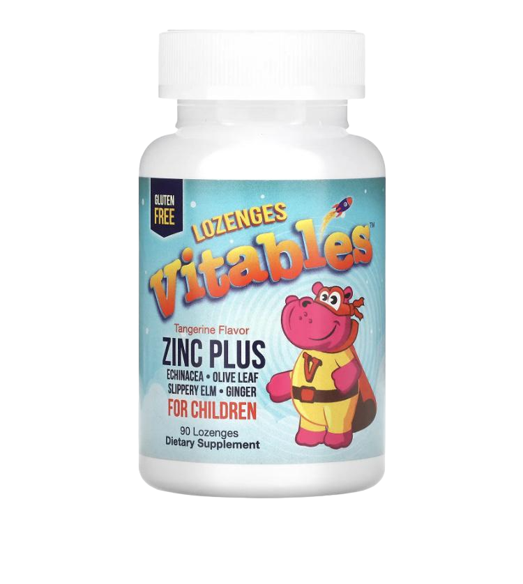 Добавка для детей Vitables Zinc Plus с цинком 90 леденцов Мандарин