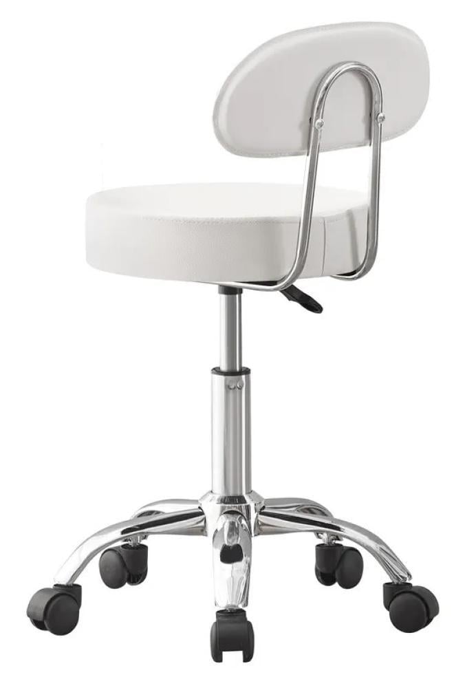 Крісло-табурет Bonro B-491 поворотне зі спинкою на колесах Білий (106-76-40300050) - фото 2 Крісло-табурет Bonro B-491 поворотне зі спинкою на колесах Білий (106-76-40300050) - фото 2