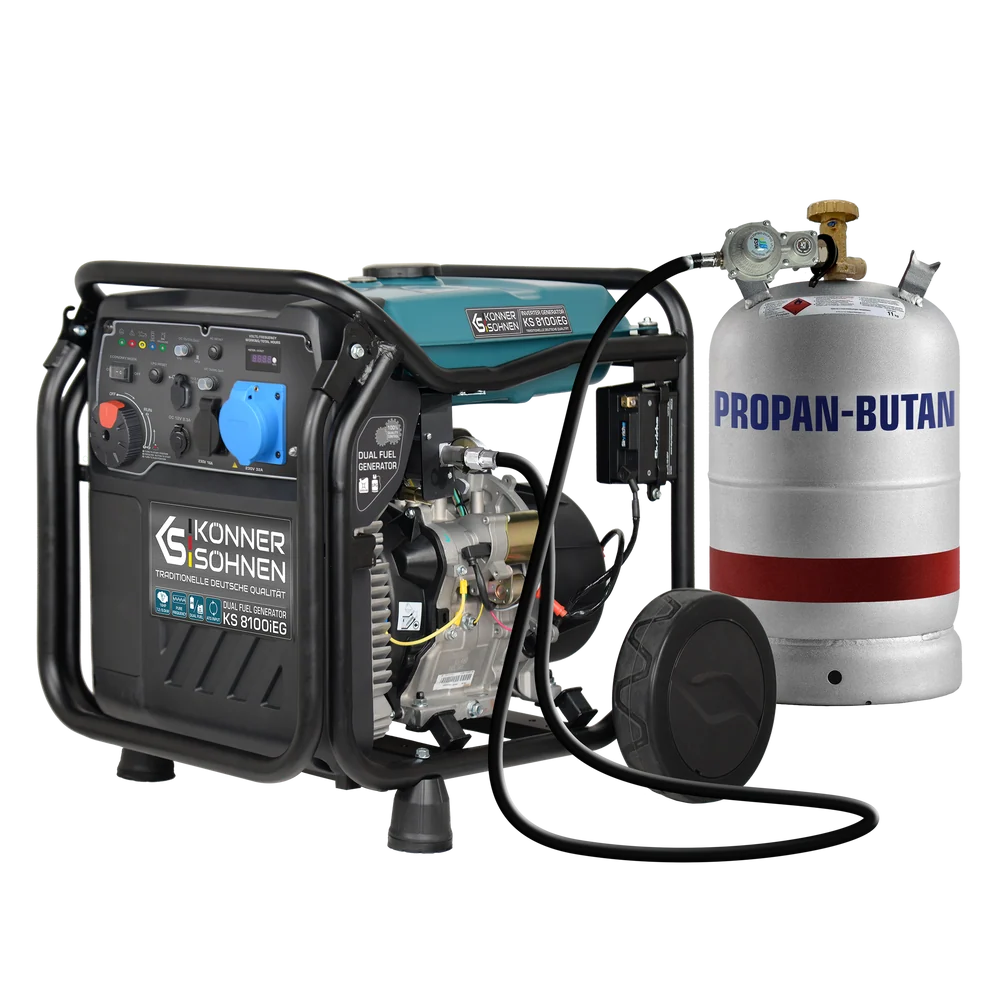 Генератор газобензиновий інверторний Konner&Sohnen KS 8100iEG 1/3 8,5 кВт 230/400V газ/бензин електростарт (01015)