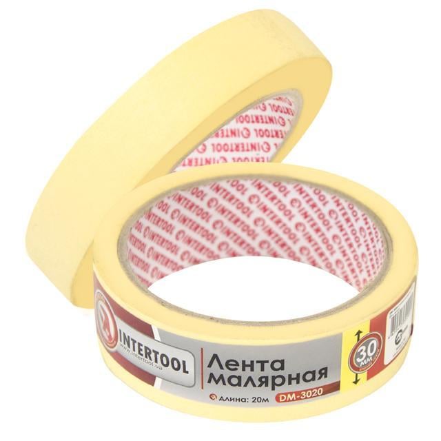 Лента малярная Intertool DM-3020 30 мм 20 м Yellow