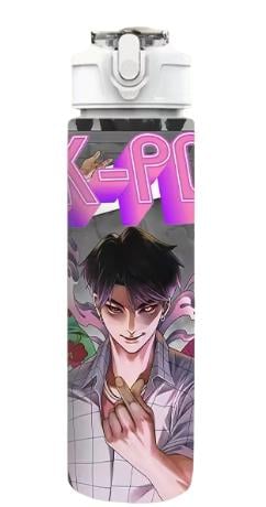 Детская бутылка для воды с трубочкой KPop Demon Hunters 750 мл (35110092)