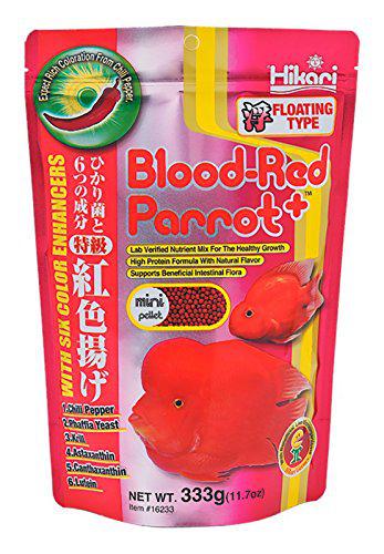Корм Hikari Blood-Red Parrot+ для риб-папуг та інших гібридів цихлід 8-15 см M гранули 5,0-5,5 мм 333 г (16333)