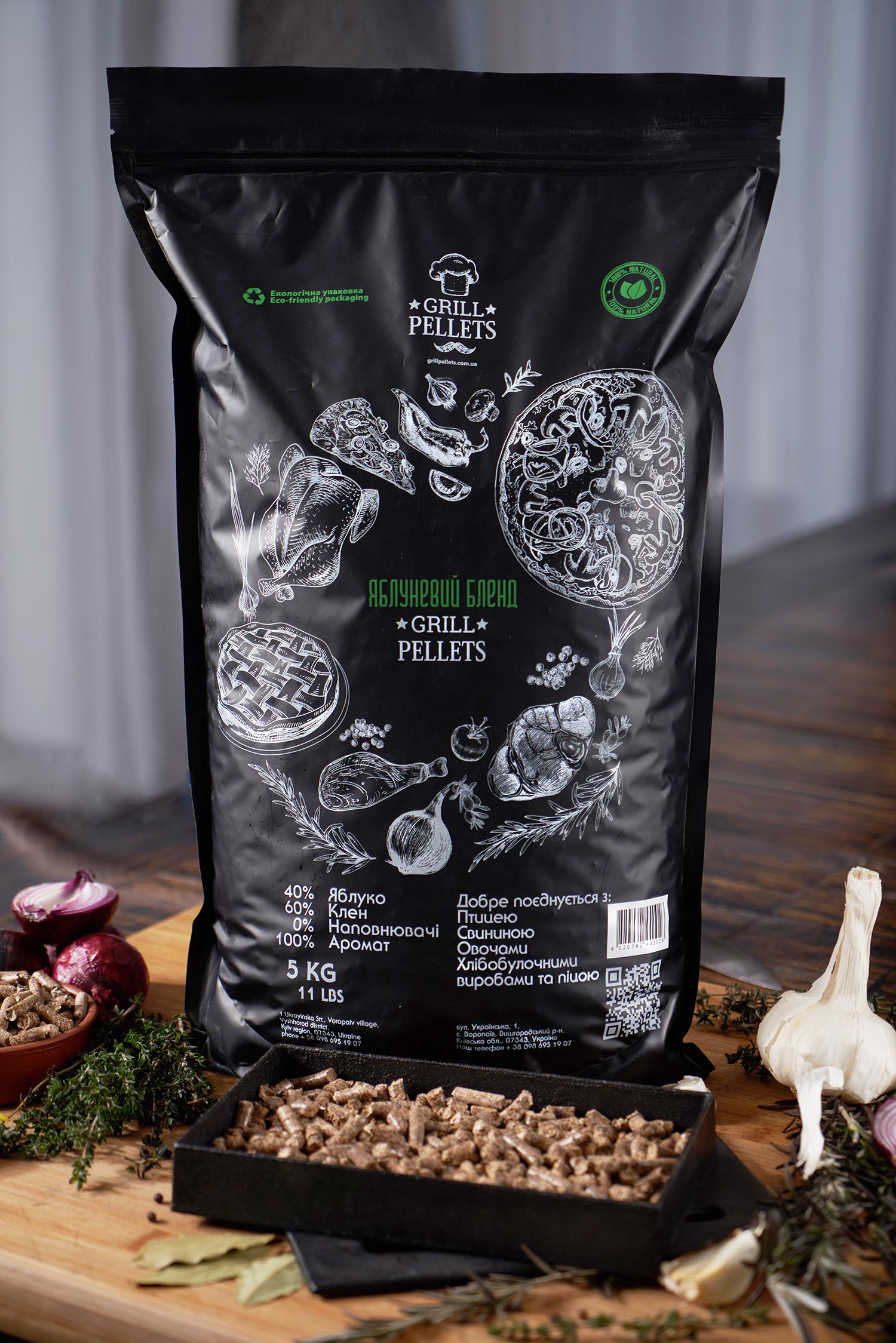 Пеллеты для гриля Grill Pellets яблочний бленд 5 кг (appl5kg) - фото 2