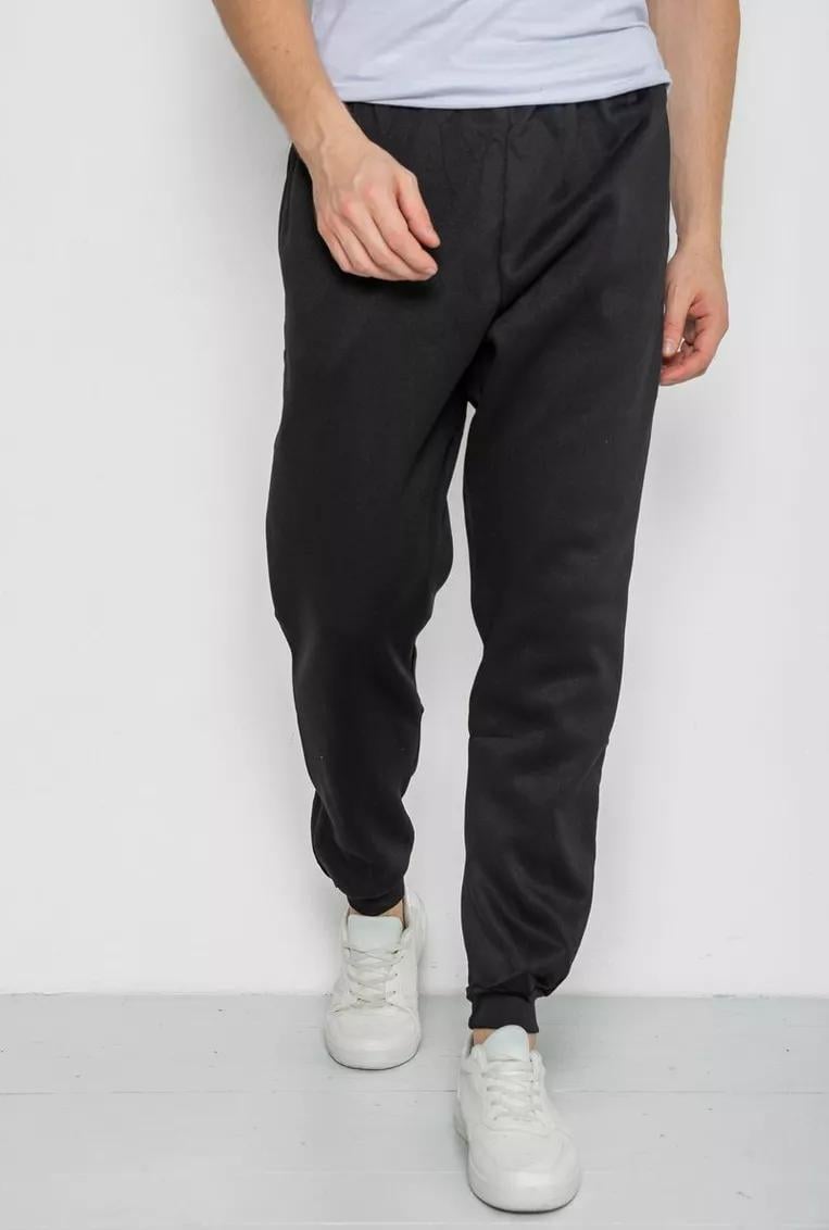 Штани з кишенями 2-х нитка М Чорний (32143219)