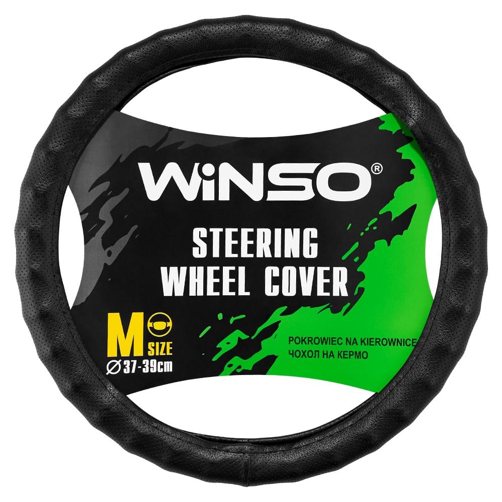 Чехол на руль WINSO экокожа M Ø37-39 см (142720)