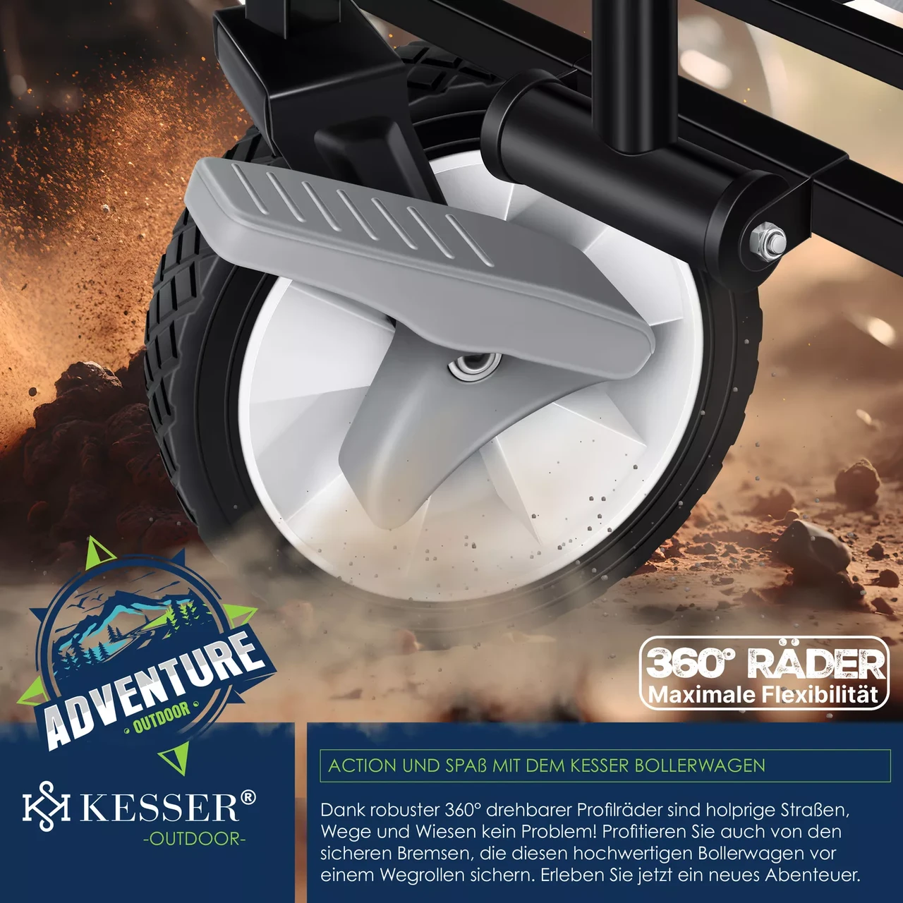 Тачка садово-строительная KESSER Oxford 600D 80 кг 90х52х102 см (4260635555061) - фото 5 Тачка садово-строительная KESSER Oxford 600D 80 кг 90х52х102 см (4260635555061) - фото 5