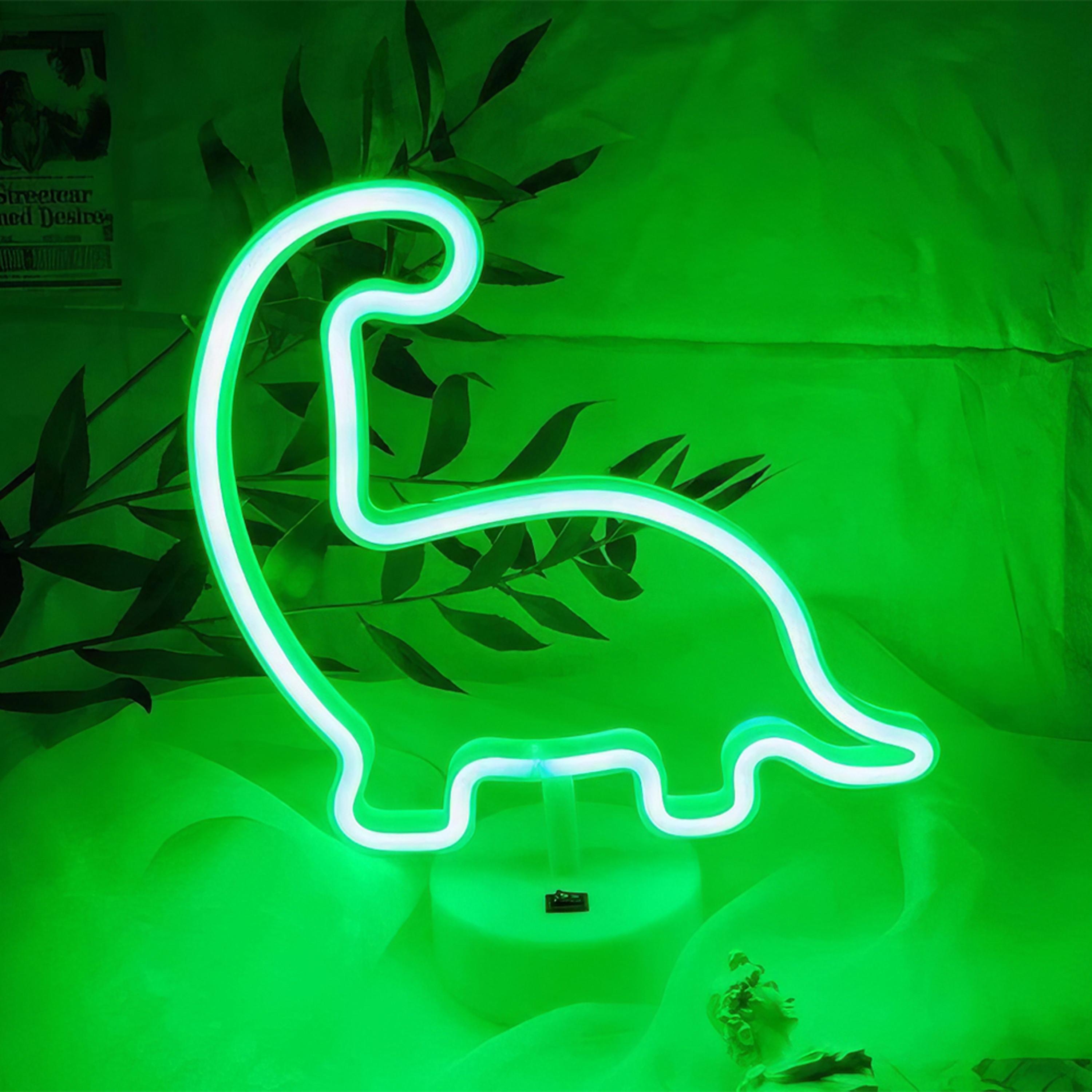 Нічник неоновий Динозавр Зелений (WLS-QX-NH2400G)