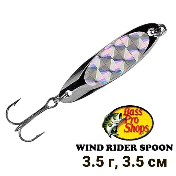 Блесна колеблющаяся Bass Pro Shops Wind Rider Spoon WR18-02 3,5 г Chrome (10495) - фото 2