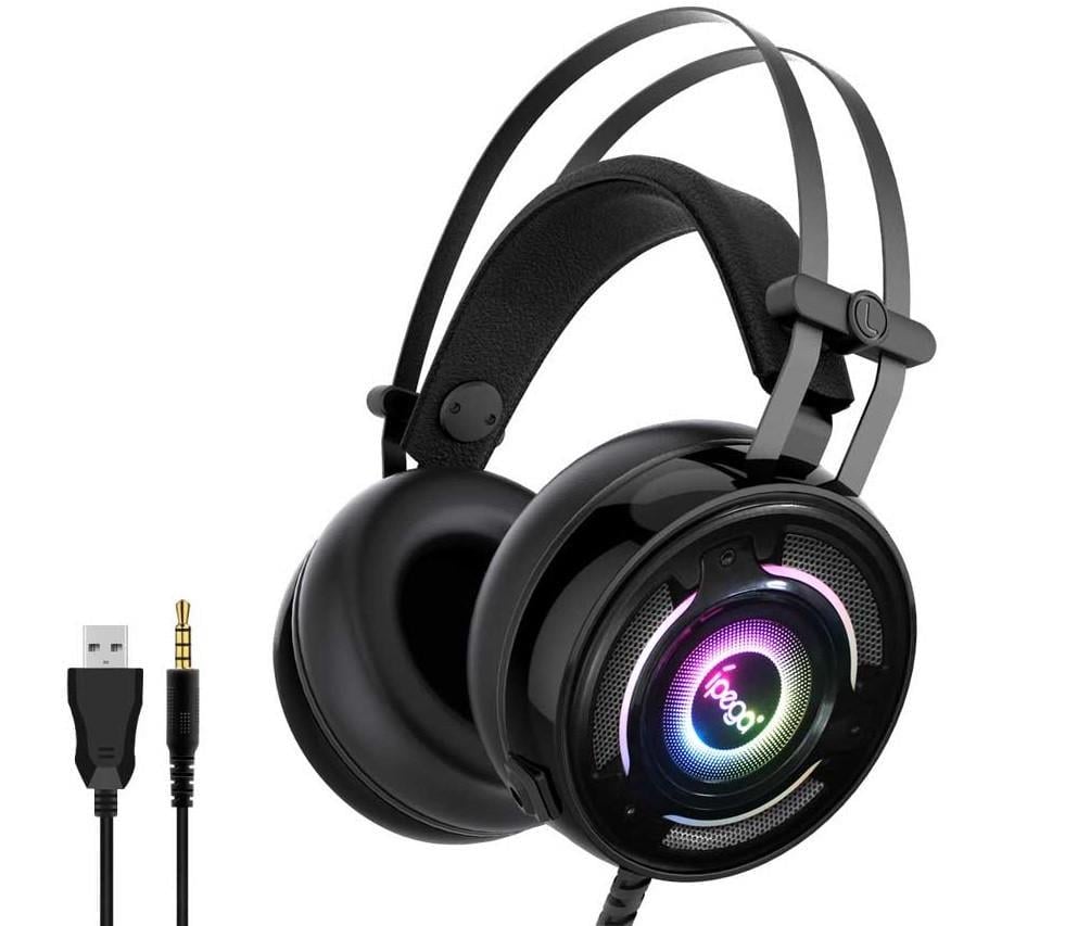 Наушники игровые iPega LED RGB PG-R008 30мВт черные