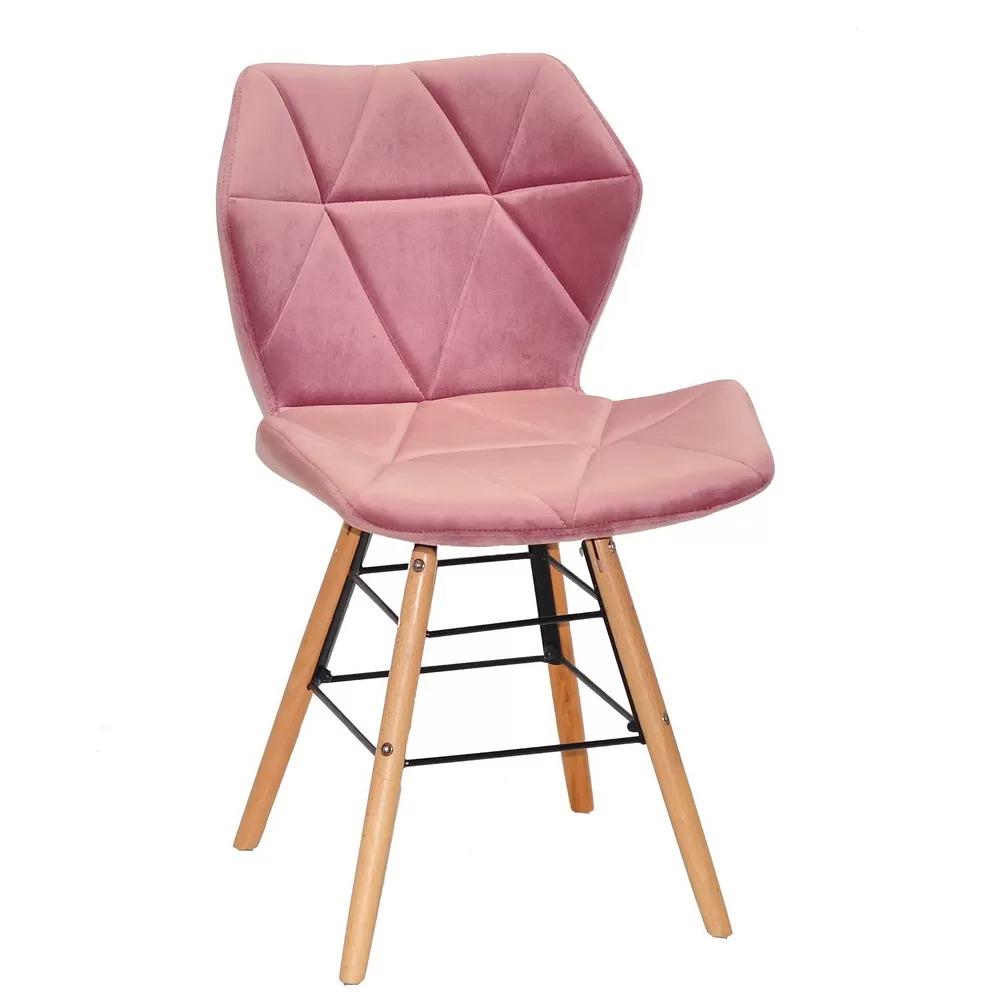 Стул MILOS Q бархат Запыленная роза (11437)