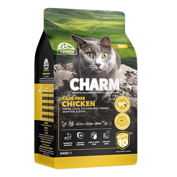 Корм для котов сухой беззерновой холистик Charm Cage-Free Chicken курица свободного выгула 340 г