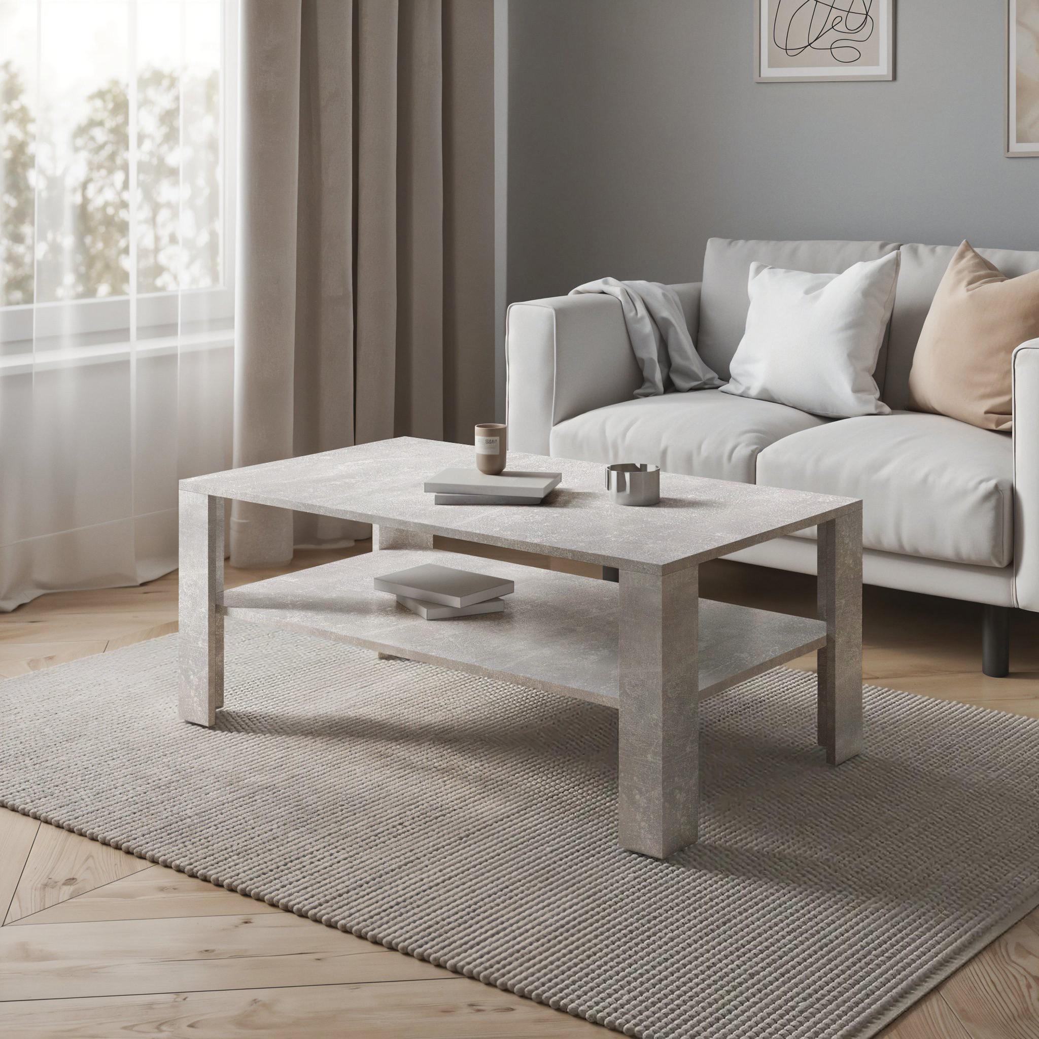 Журнальный стол S-2 1000х600х420 мм Бетон Журнальный стол S-2 1000х600х420 мм Бетон