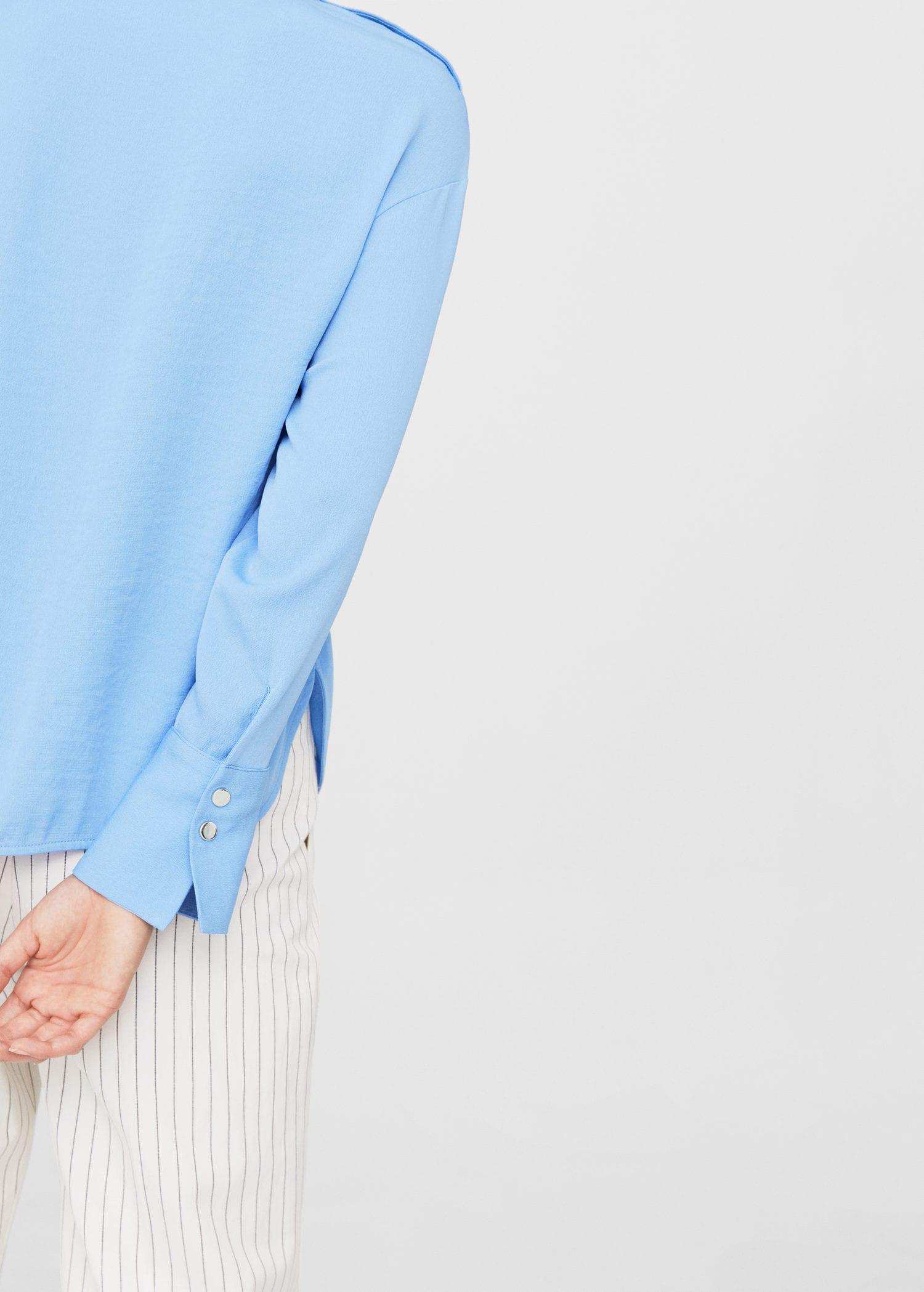 Блузка Mango S Голубой (2000000821290) - фото 5 Блузка Mango S Голубой (2000000821290) - фото 5