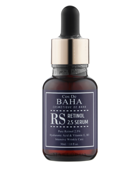 Сироватка омолоджувальна з ретинолом для обличчя Cos de BAHA RS Retinol 25 Serum 30 мл (8809240311677)