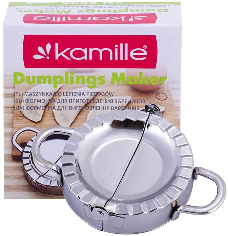 Форма для лепки вареников Kamille 15х10х3,1 см из нержавеющей стали (KM-8836) - фото 2 Форма для лепки вареников Kamille 15х10х3,1 см из нержавеющей стали (KM-8836) - фото 2