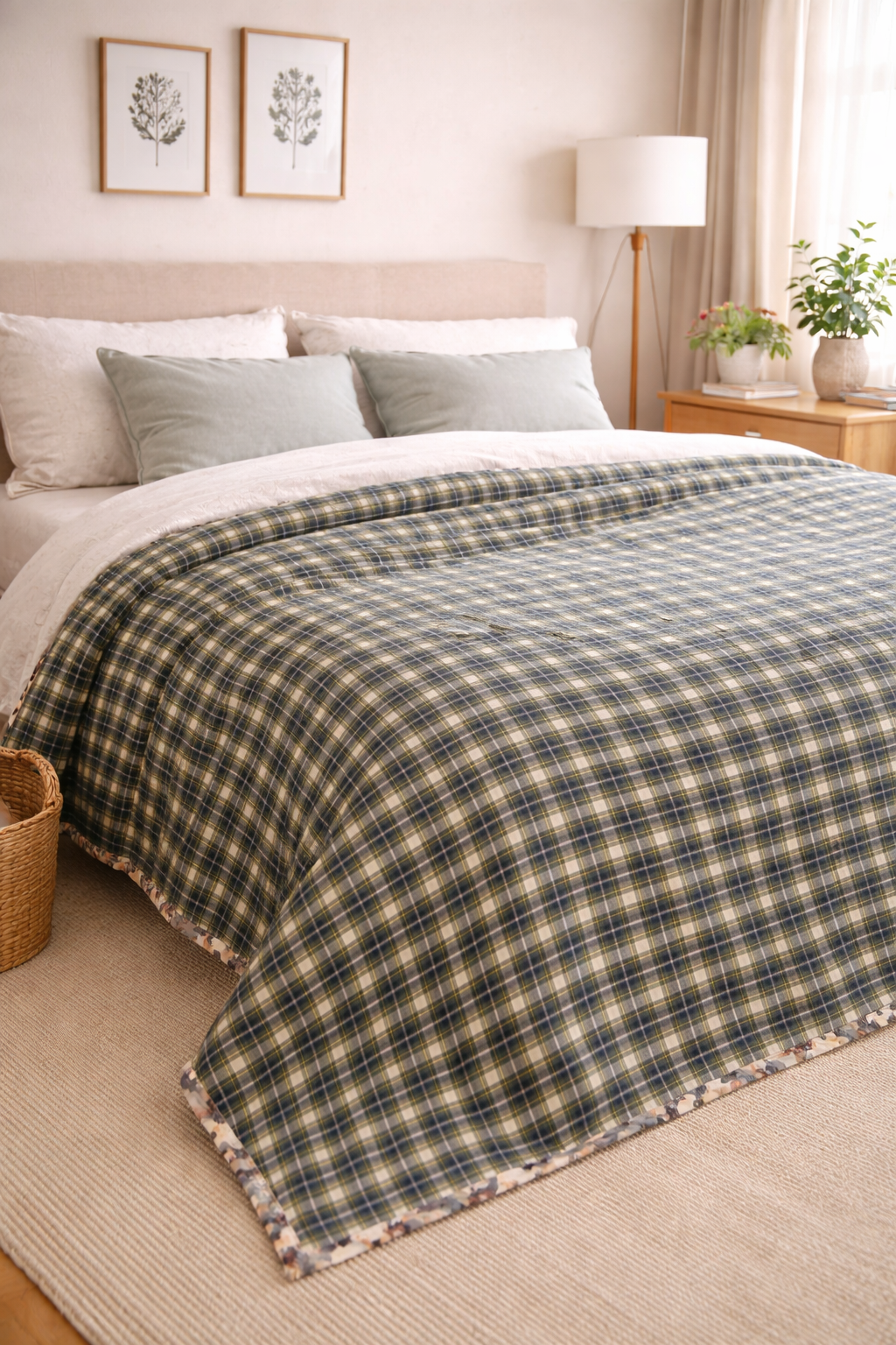 Покрывало пэчворк ручной работы 150х200 см. Английский уют