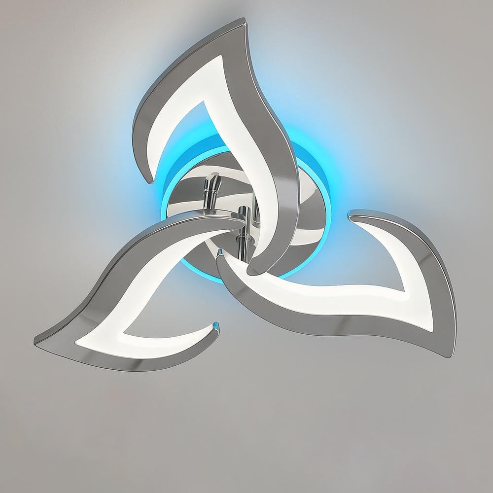 Люстра потолочная светодиодная Light House SY-20265/3 CR/RGB D565хH95 42W/23W Pult Хром