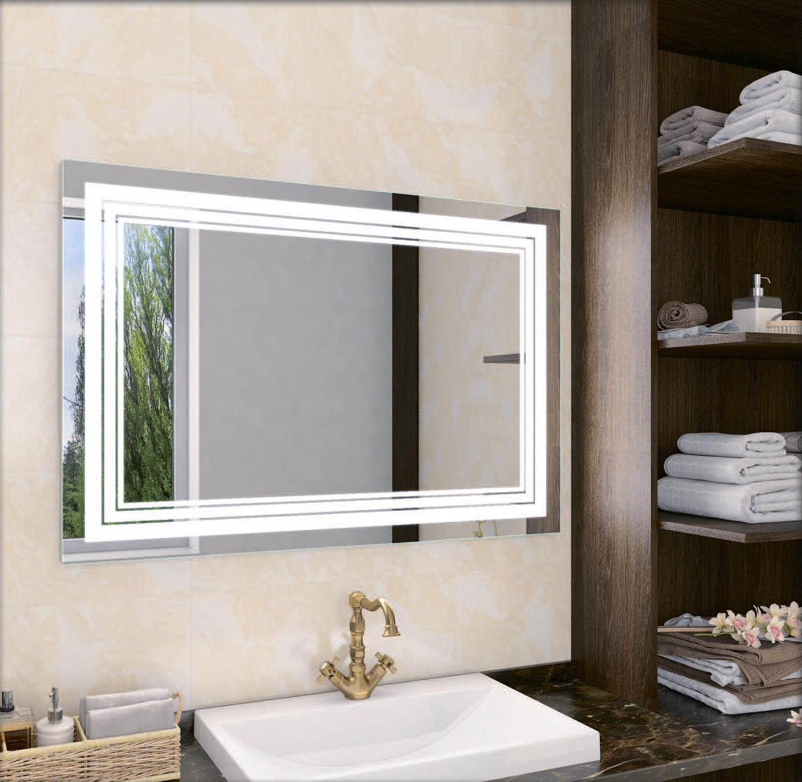 Зеркало Led DecorLed Izra с подсветкой в ​​ванную комнату 1000x800 (ZSL-009)