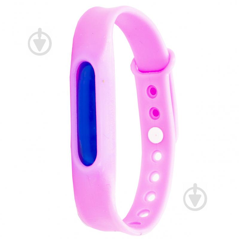 Силіконовий браслет від комарів із капсулою від укусів Lesko Anti Mosquito Band Pink