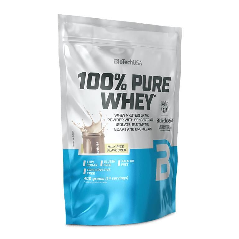 Протеин Biotech USA 100% Pure Whey 400 г Рисовое молоко (BIO-26962) Протеин Biotech USA 100% Pure Whey 400 г Рисовое молоко (BIO-26962)