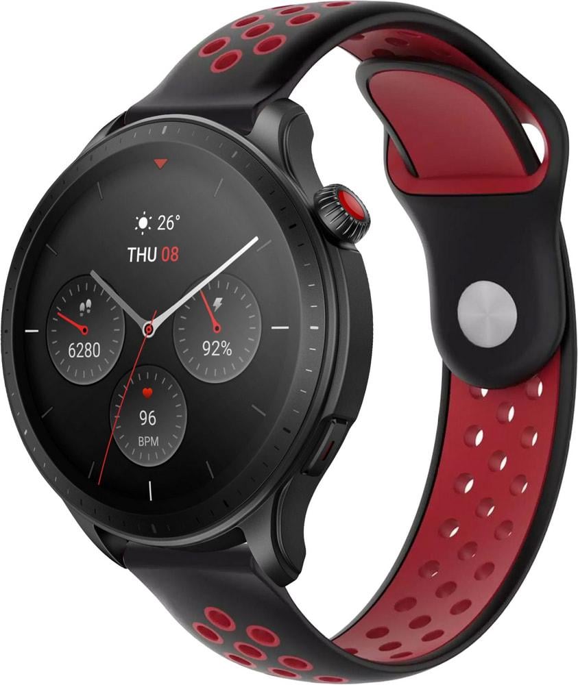 Ремінець Sport для Amazfit GTR 4 22 мм Black/Red (31105-44) Ремінець Sport для Amazfit GTR 4 22 мм Black/Red (31105-44)