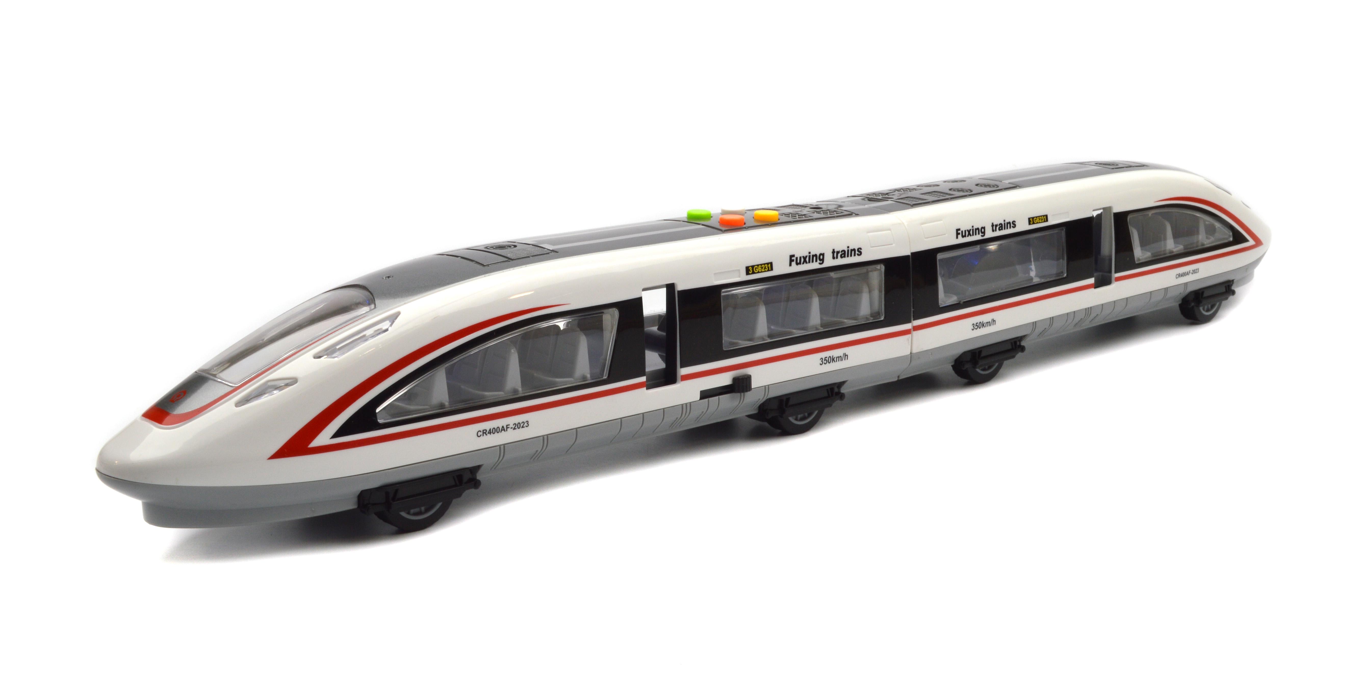 Игрушка скоростной поезд инерция/свет/звук/открывающаяся дверь (WY970A)