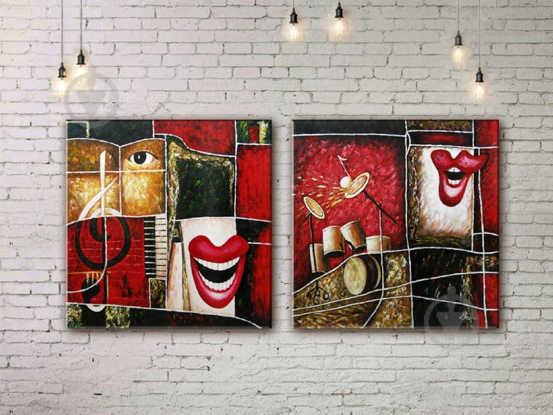 Модульная картина акрилом абстракция ArtStar MHM17_2_091 размер 60 х 120 см