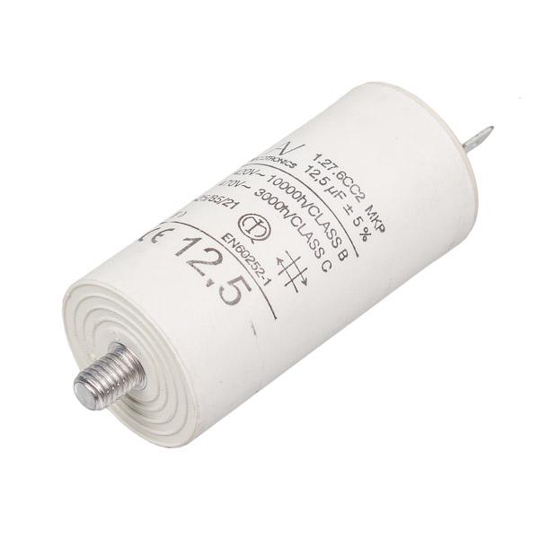 Пусковой конденсатор для стиральной машины Beko 2807960100 12,5uF 450V 75x35 мм 2 клеммы