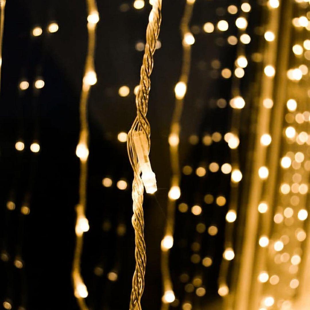 Гирлянда-штора 3х3 м силиконовый провод от 220V Теплый Белый - фото 4